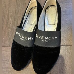 Givenchy black velvet loafers